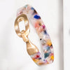 Multi-Color Acrylic Bangle Bracelet with Brushed Gold- Ariel's Promise