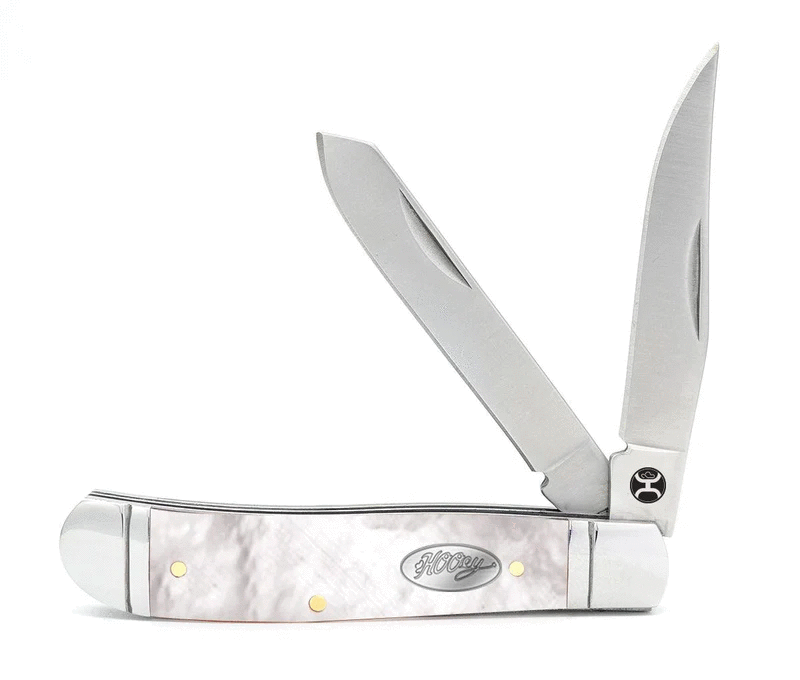 Hooey Mother of Pearl Trapper Knife