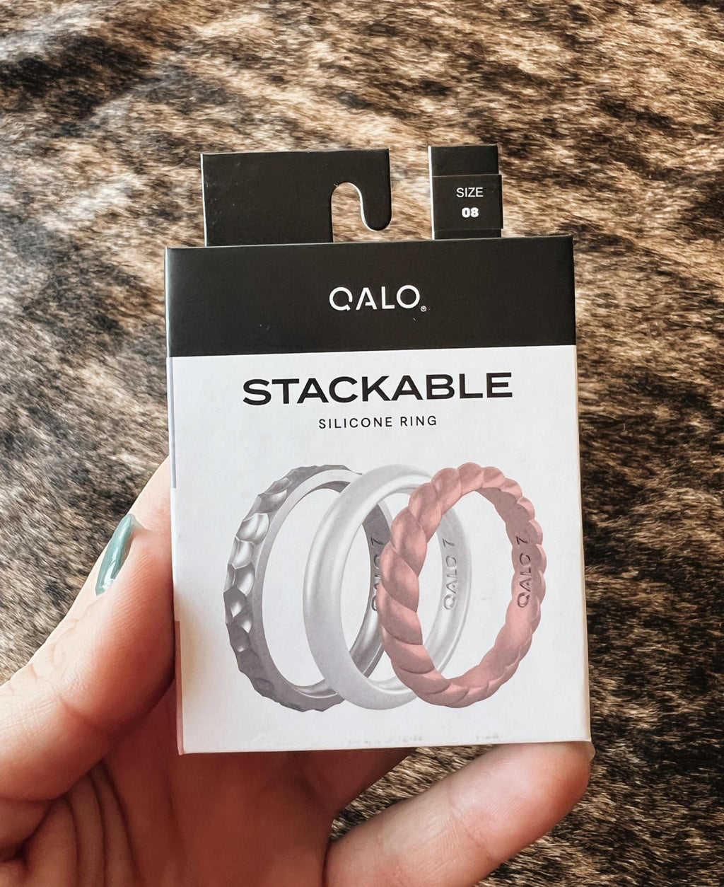 Qalo Metallic Stackable Ring Set