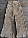 Gold Shimmer Pleated Pants