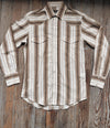 Roper Green/Brown Stripe Mens Shirt