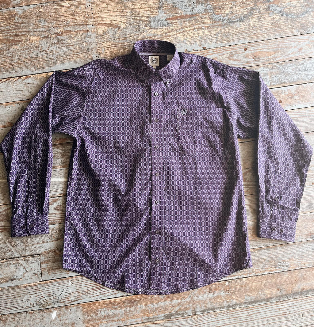 Cinch Mens Dark Purple Shirt