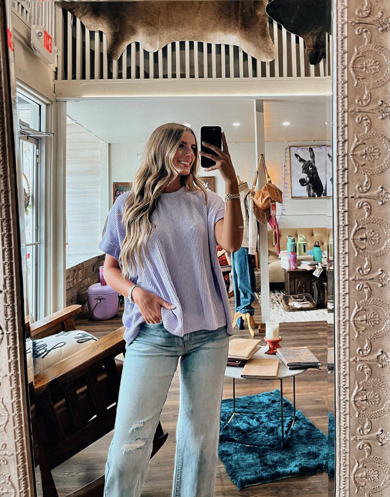 Lavender Corded Top