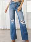 Button Fly 90s Flare Jeans