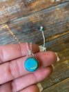 Turquoise and Sterling Circle Necklace