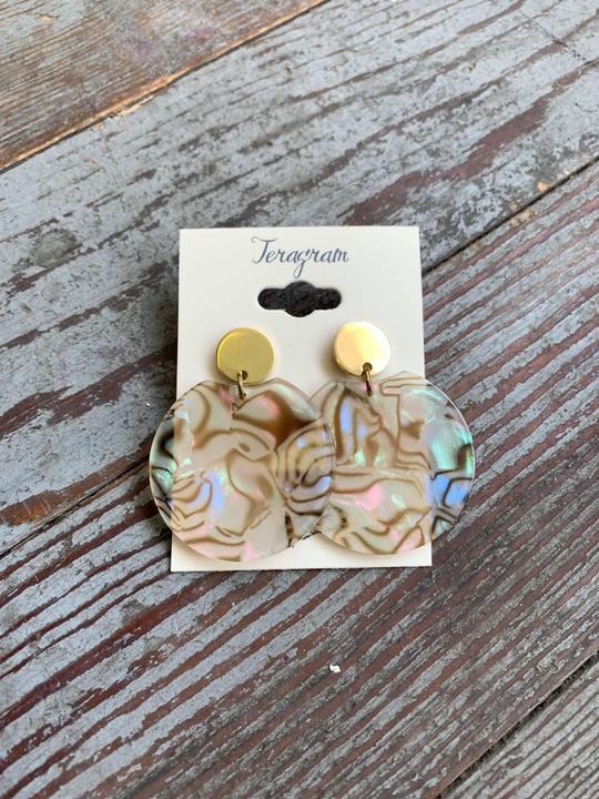 Abalone disk earrings Ariel's Promise