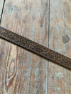 1654BE4 tooled belt with blue stitching