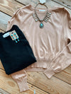 Simple Round Neck Sweater- 2 colors
