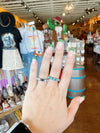 Diamond Turquoise Stacking Ring- 2 colors