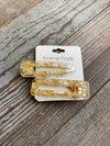 Gold flake acrylic hair clip set - Ariel's Promise