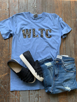 WLTC tiger print logo comfort colors tees