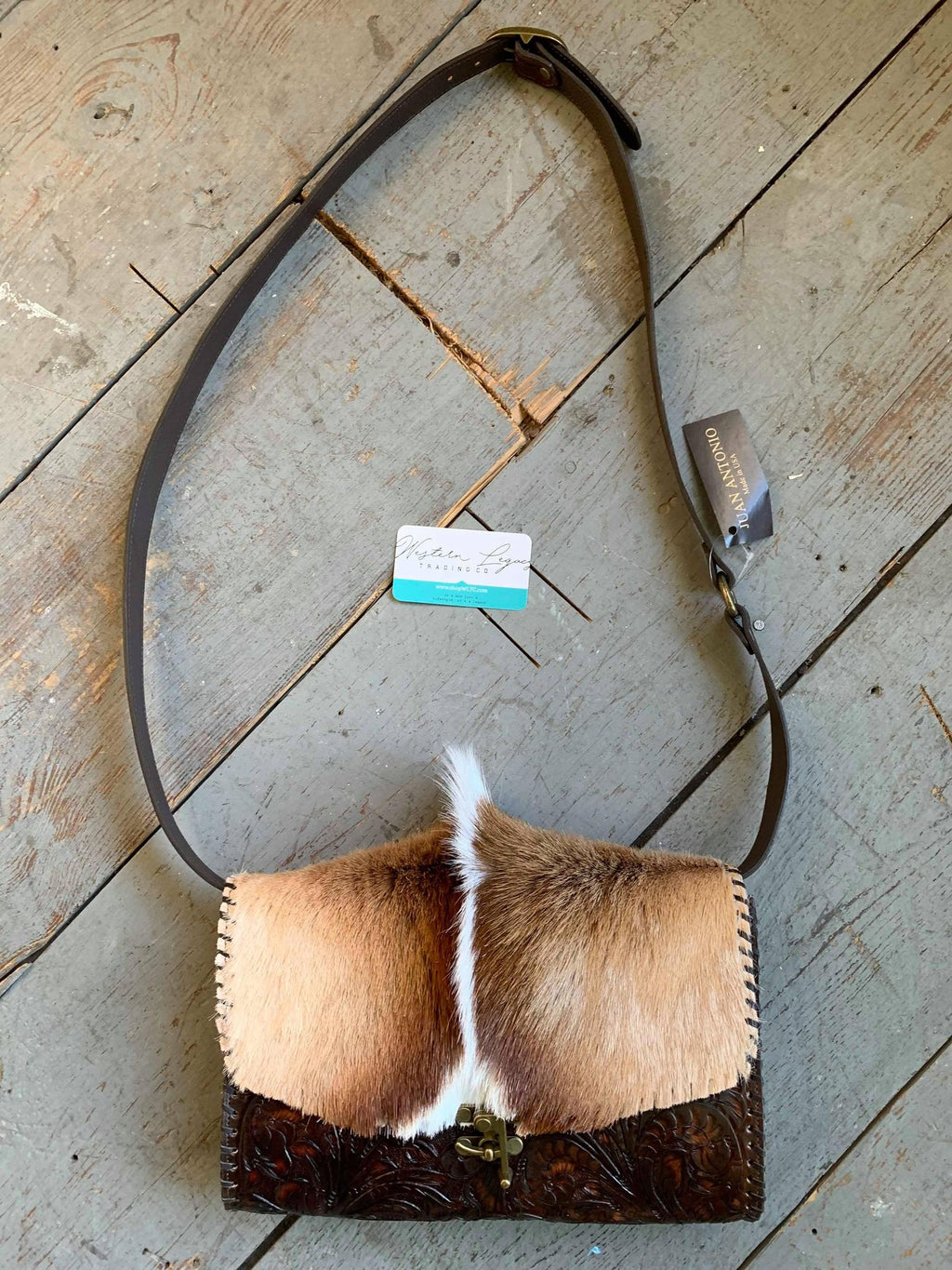 Juan Antonio Antelope Tooled Handbag