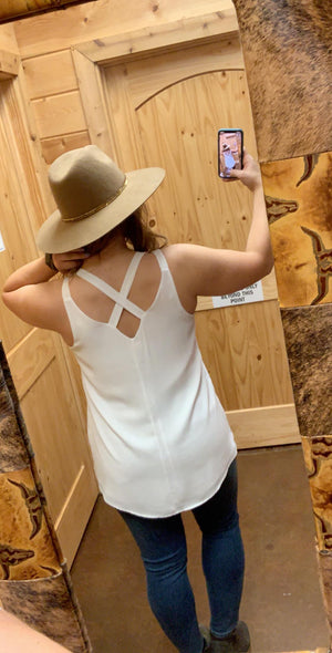 White Tank with Crisscross back