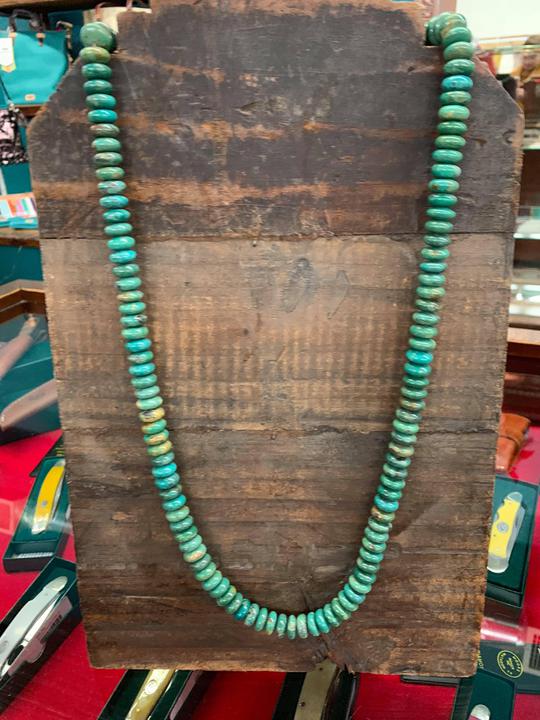 Rolled Turquoise Necklace