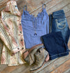 Blue Slate Lace Camisole