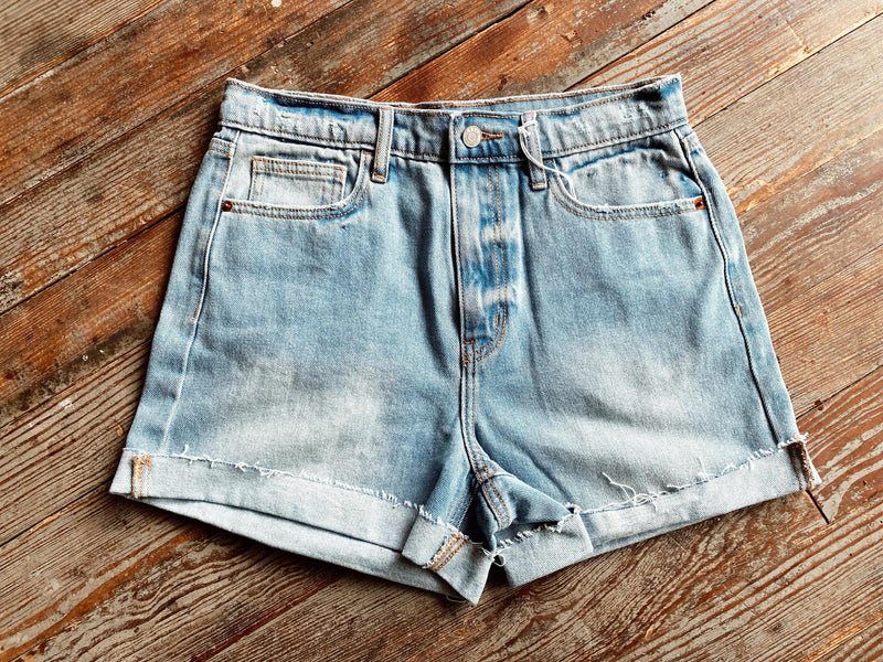 Cuffed Mom Shorts-two styles