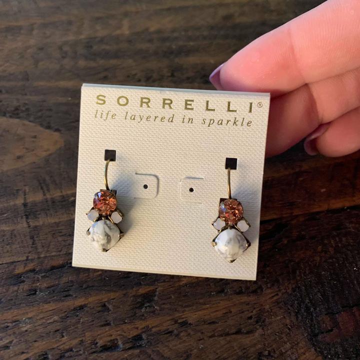 Sorrelli Marble and Pink Earring