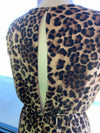 Knot front leopard jumpsuit