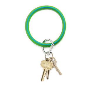 in the grass leather big-O keyring