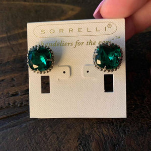 Sorrelli Large Emerald Stud Earring