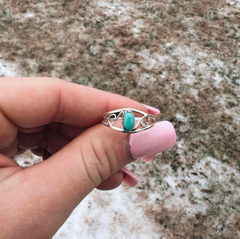 Oval Turquoise + Sterling Ring