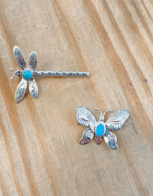 Turquoise and Sterling Hat pins