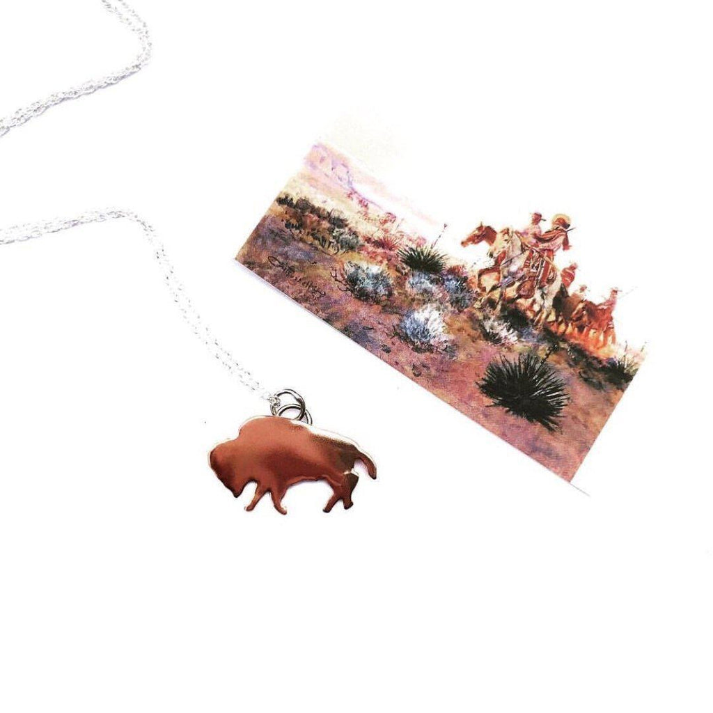 Buffalo Babe Necklace in Copper Prairie Sky
