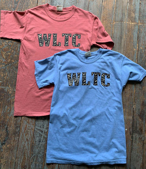 WLTC tiger print logo comfort colors tees