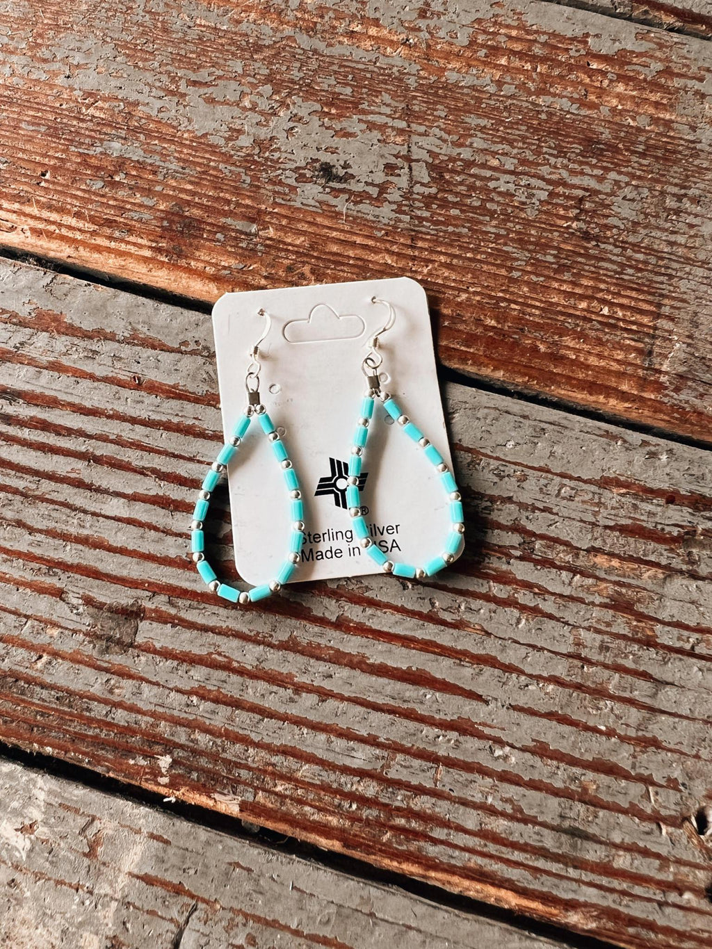 Tiny Turquoise Bead Earrings